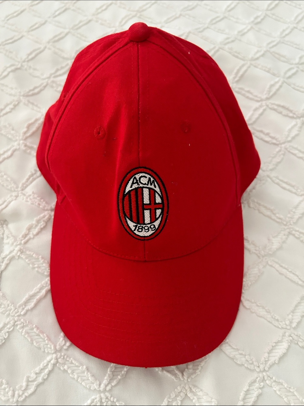 AC Milan Red Baseball Cap - Classic Club Crest